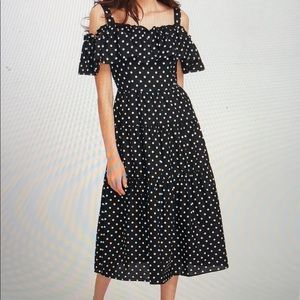Polka Dot Off the Shoulder Dress
